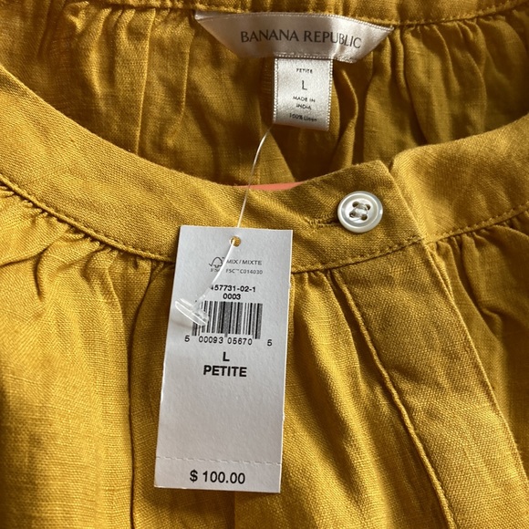 Banana Republic L PETITE 100% Linen blouse. - Picture 6 of 7